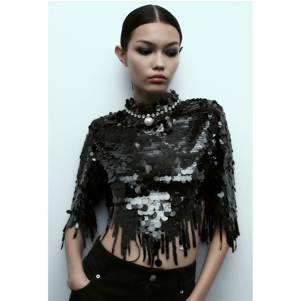 ZARA SEQUIN CAPE